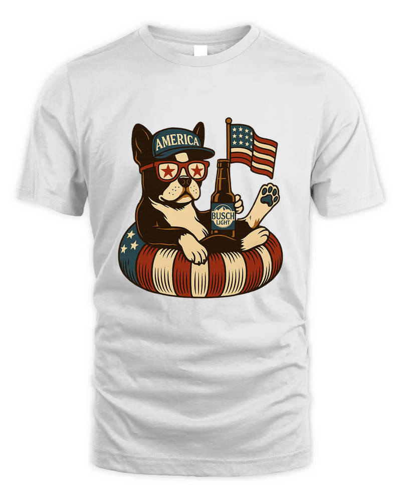 Boston Terrier Patriotic Dog Shirt Funny 4Th Of July Floatie Design For Summer Beer Shirt, America Pool Party Shirt, Usa Flag Dog