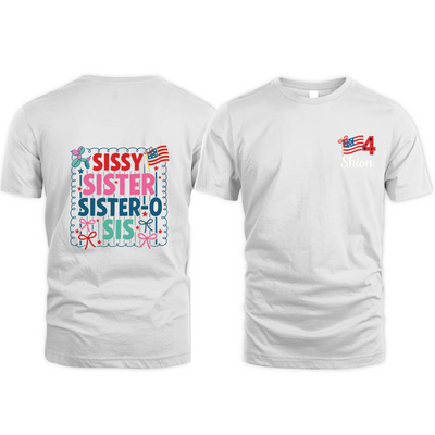4Th Of July Sissy Shirt, Fourth Of July Kids Shirt, Summer Girl Shirt, 4Th Of July Shirt, Kids 4Th Of July Shirt, Little Sister Shirt, Usa Flag Shirt