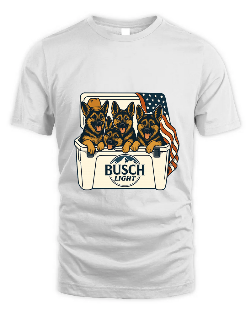 German Shepherd Patriotic 4Th Of July Funny Beer Dog Cooler, Independence Cooler Puppies, Summer 4Th Of Jult Cooler Beer, Dogs In Cooler Shirt