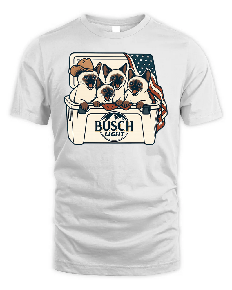 Siamese Patriotic 4Th Of July Funny Beer Cat Cooler