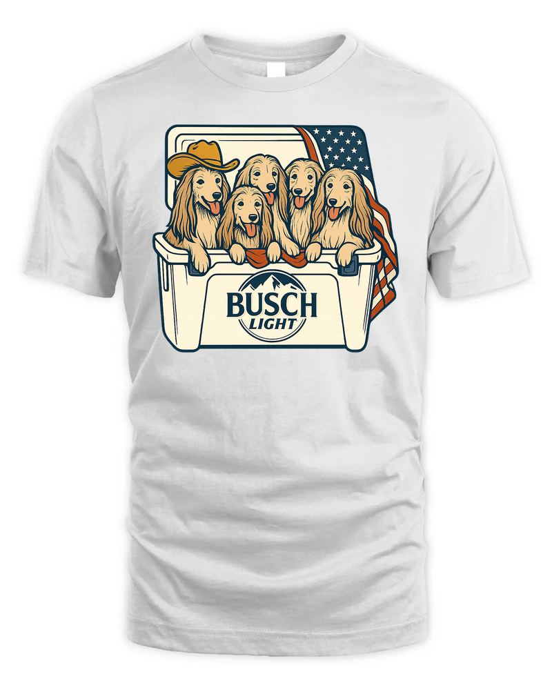 Afghan Hound Patriotic 4Th Of July Funny Beer Dog Cooler