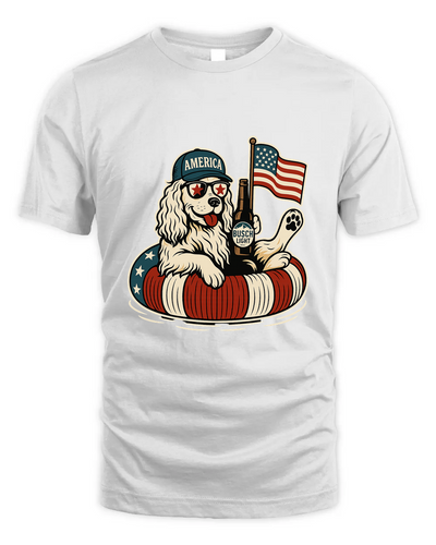 English Cocker Spaniel Shirt Funny 4Th Of July Floatie Design For Summer Beer Shirt, America Pool Party Shirt, Usa Flag Dog