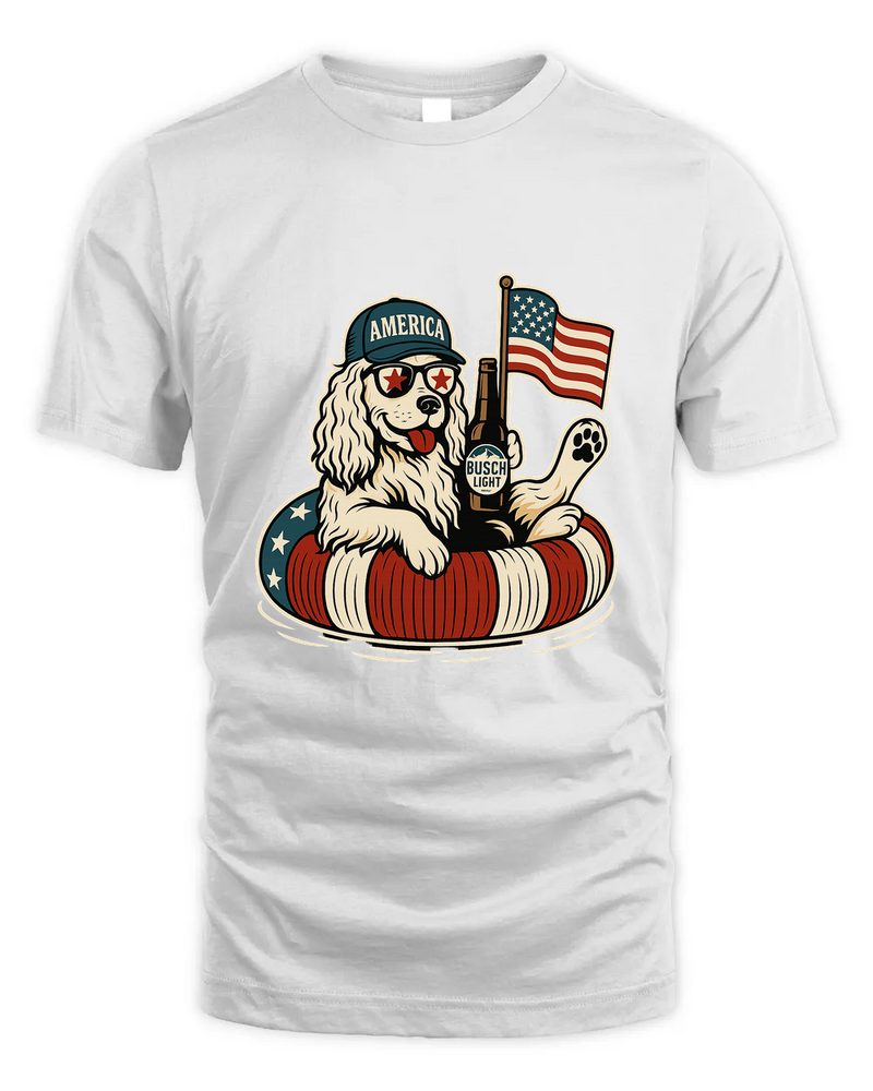 English Cocker Spaniel Shirt Funny 4Th Of July Floatie Design For Summer Beer Shirt, America Pool Party Shirt, Usa Flag Dog