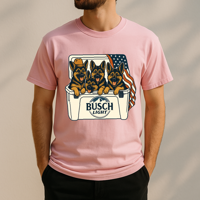 German Shepherd Patriotic 4Th Of July Funny Beer Dog Cooler, Independence Cooler Puppies, Summer 4Th Of Jult Cooler Beer, Dogs In Cooler Shirt