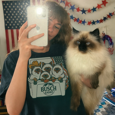 Himalayan Cat Patriotic 4Th Of July Funny Beer Cat Cooler