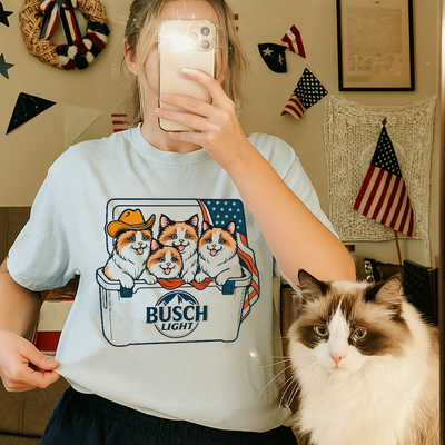 Ragdoll Patriotic 4Th Of July Funny Beer Cat Cooler