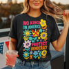Protect Democracy Floral Tee, No Kings In America Protest