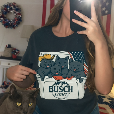 Chartreux Patriotic 4Th Of July Funny Beer Cat Cooler