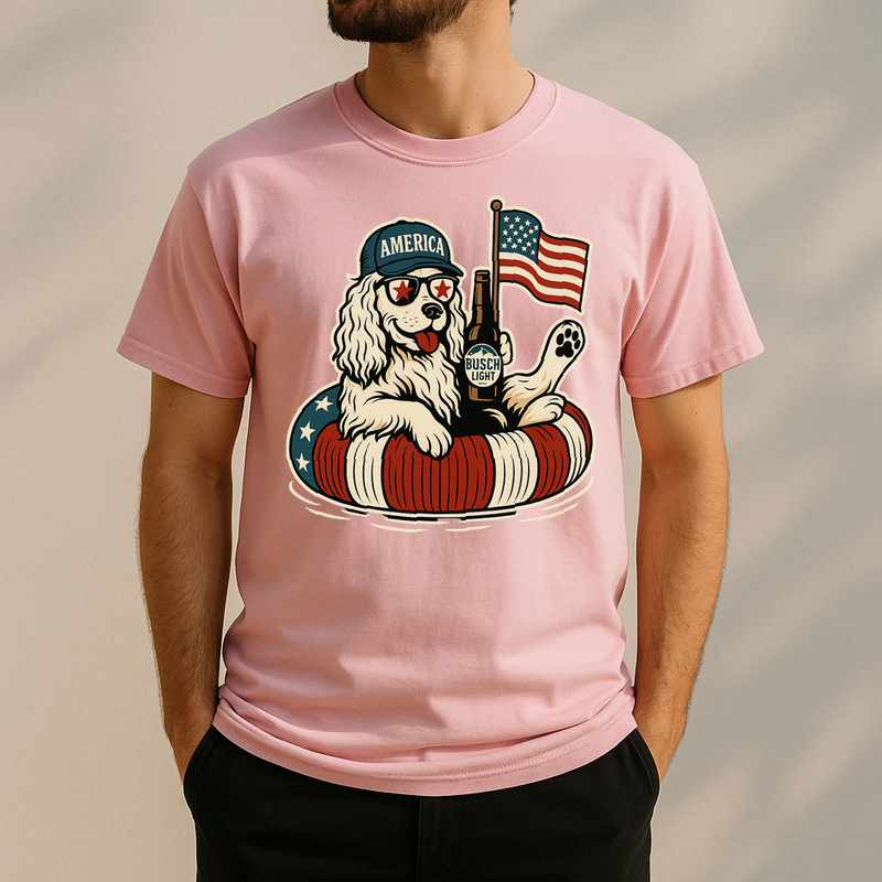 English Cocker Spaniel Shirt Funny 4Th Of July Floatie Design For Summer Beer Shirt, America Pool Party Shirt, Usa Flag Dog