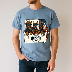 Doberman Pinscher Patriotic 4Th Of July Funny Beer Dog Cooler, Independence Cooler Puppies, Summer 4Th Of Jult Cooler Beer, Dogs In Cooler Shirt