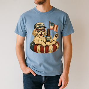 Havanese Patriotic Dog Shirt Funny 4Th Of July Floatie Design For Summer Beer Shirt, America Pool Party Shirt, Usa Flag Dog