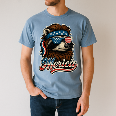 Cool Patriotic Raccoon With Sunglasses Png, Merica 4Th Of July Usa Shirt, American Flag Bandana Feral Animals Shirt, Funny Retro Independence Day Shirt
