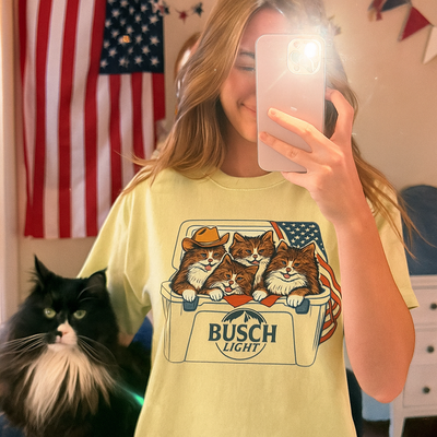 Norwegian Forest Cat Patriotic 4Th Of July Funny Beer Cat Cooler