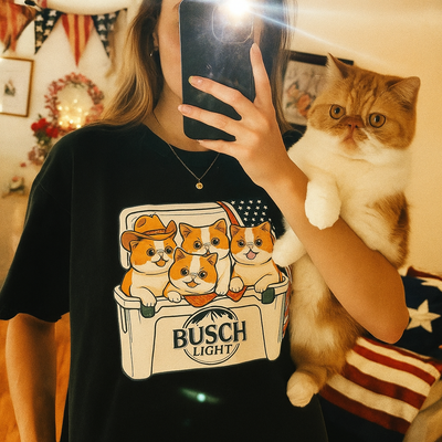 Exotic Shorthair Patriotic 4Th Of July Funny Beer Cat Cooler