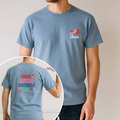 4Th Of July Sissy Shirt, Fourth Of July Kids Shirt, Summer Girl Shirt, 4Th Of July Shirt, Kids 4Th Of July Shirt, Little Sister Shirt, Usa Flag Shirt