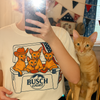 Oriental Patriotic 4Th Of July Funny Beer Cat Cooler